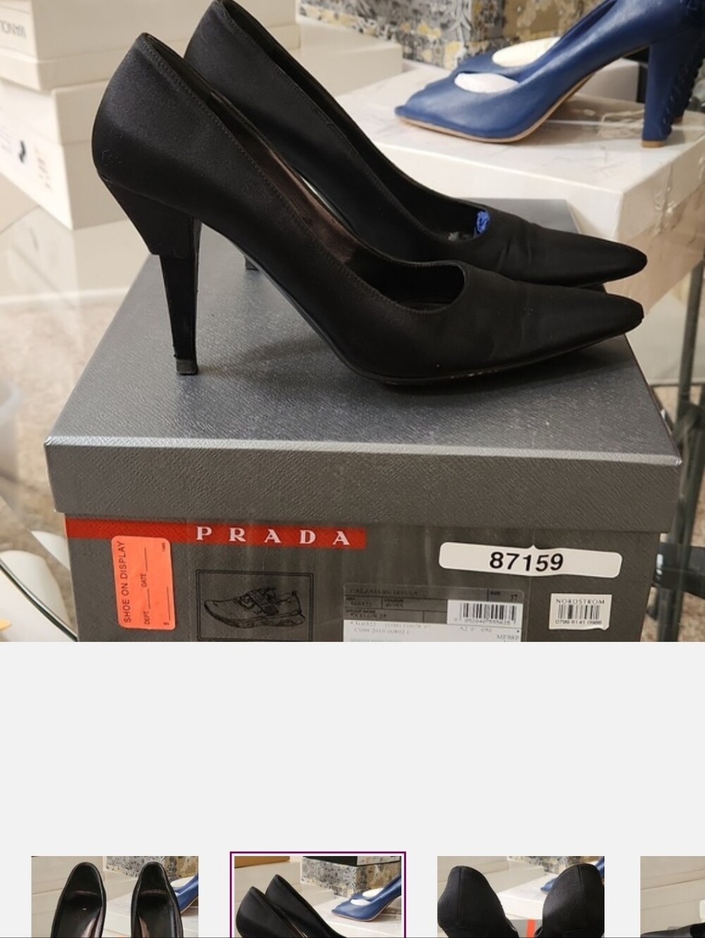PRADA SIZE 371/2 HEELS
